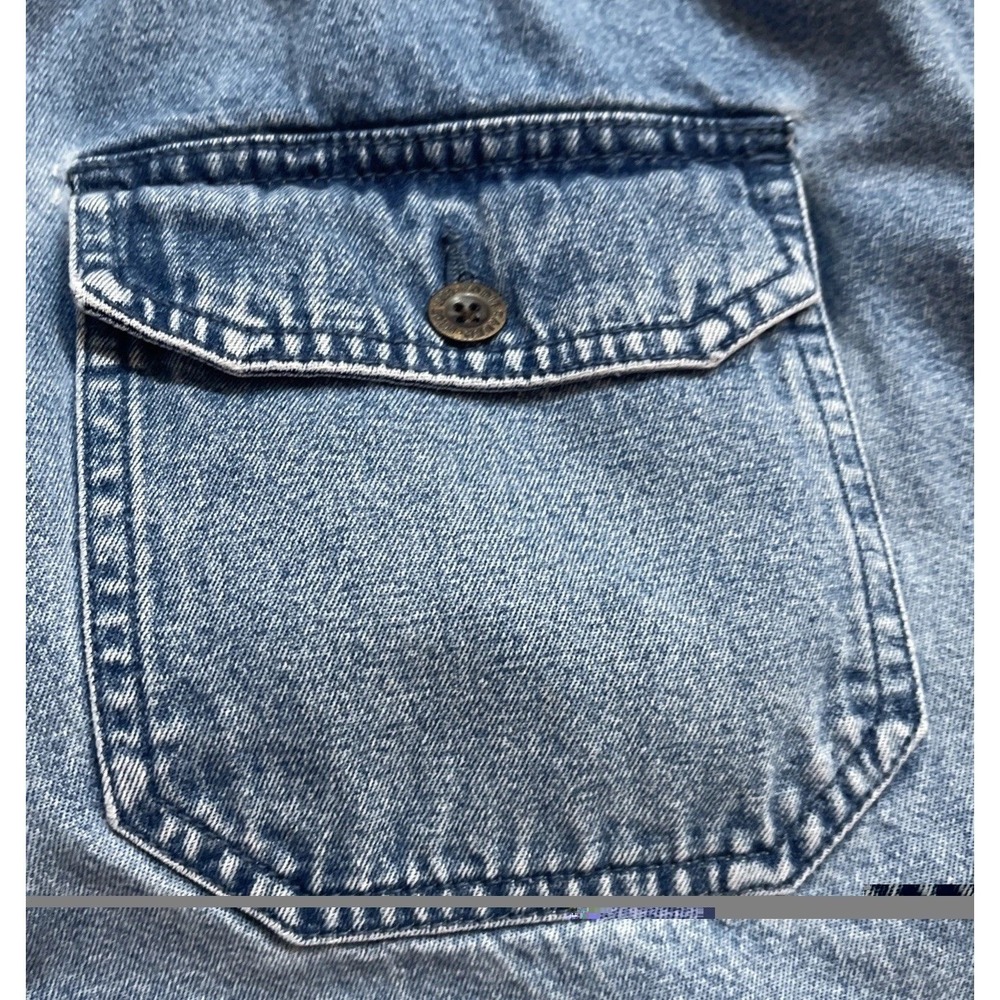 Vintage Eddie Bauer Women's 36"Waist Shorts Denim Jean Blue Elastic Waist - Picture 3 of 6